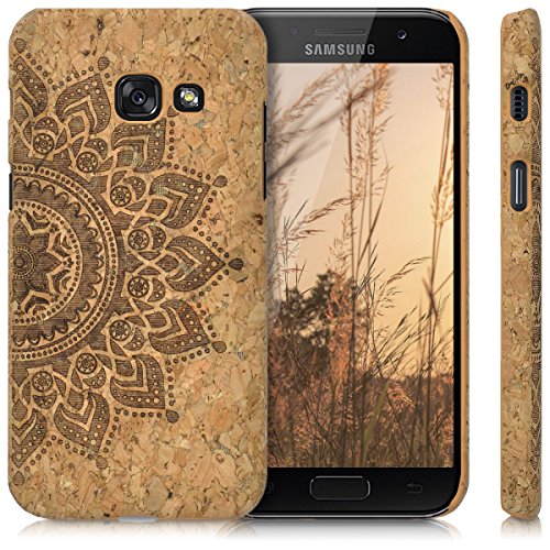 kwmobile Funda para Samsung Galaxy A3  2017  - Carcasa Protectora de  Corcho  para m  vil - Cover  Trasero  y dise  o de Sol Naciente