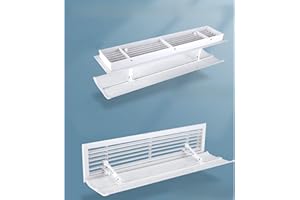 FADIADEM Déflecteur de débit de climatiseur Couvercle d'aération central AC, couvercle de déviateur d'air d'aile d'air de sortie réglable, pare-brise anti-soufflage direct, pour évents/RV/registres de plafon