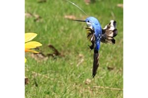 UIYU - Colibrì volante, realistico, a energia solare e a batteria, volante, volante, uccelli colibrì svolazzanti per decorazione esterna (casualmente)