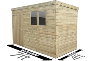 Total Sheds 7ft (2.1m) x 4ft (1.2m) Shed Pent Shed Garden Shed Timber Shed