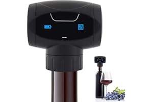 SMARTPOORER Brynnl Tapón de vino, tapón eléctrico para botella de vino, ahorro automático de vino, reutilizable, tapón para botella de vino, mantiene el vino fresco hasta 7 días