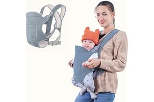 HEYOUTH Marsupio Neonato,Marsupio Neonato 0-24 Mesi,Fascia Porta Bebe,Marsupio Neonati Ergonomico, Porta Bambino da 0-24 Mesi(Inferiore a 15kg) Puro Cotone Traspirante Leggero per Neonati