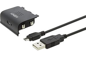 Konix Mythics Kit Play & Charge pour manette Xbox One - Batterie externe - Câble de charge 3 m - Autonomie jusqu'à 8 h - Noir