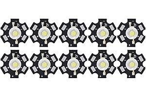 WOHPNLE 10 Piezas De Chip LED, Superbrillante SMD COB Light Emitter Components Diodo, De 3W Bulb Lamp Beads DIY Lighting, Focos De Reflector, 3W Blanco