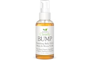 Isabella's Clearly BUMP, Organic Belly Oil for Moms, Pregnancy, and Postpartum | Firming and Hydrating Body Oil for Skin Elasticity, Stretching Skin, Stretch Marks, Scars (120 ml)