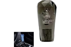 Torcarvh Schaltknauf Crystal Diamond Automatischer Schaltknauf Auto Leuchtender modifizierter Pollerkopf Passend für die meisten automatischen manuellen Fahrzeuge (Grau, 10 CM)