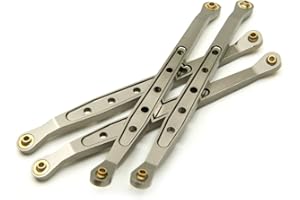 ZuoLan 4pcs Alliage d'aluminium Liens Inférieur Suspension Biellette for 1/10 RC Crawler Auto Use for AXIAL Wraith (Gris)