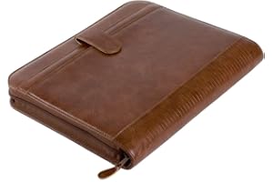 Alassio 30053 - Ringbuchmappe VITERBO im DIN A4 Format, Schreibmappe aus FINEtouch Lederimitat, Dokumentenmappe in braun, Mappe ca. 29 x 36 x 5 cm