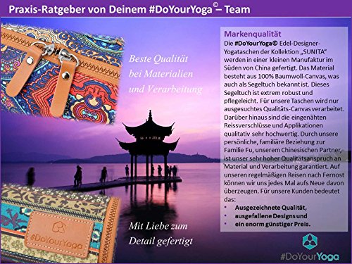 Yogatasche »Sunita« von #DoYourYoga aus hochwertigem Canvas (Segeltuch) / aufwendig verarbeitet /die Tasche ist für Yogamatten bis zu einer Größe von 180 x 60 x 0,5 cm / Der Yogabag ( Yogatragetasche) hat ein zusätzliches Staufach für Handy, Geldbörse & Co – ideal für den Besuch im Yogastudio , erhätlich in verschiedenen 9x Farben - 8
