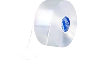 luckaide Taśma nano o szerokości 5 cm, dwustronna taśma klejąca, przezroczysta, 3 m, bardzo mocna taśma klejąca, nanotaśma wielokrotnego użytku, nadaje się do prania, na dywan, ścianę ze zdjęciami, do