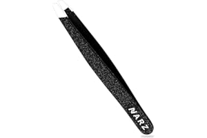 NARZ 1 Piece Professional Tweezer for Facial Hair Women & Men Stainless Steel Precision Tweezers for Ingrown Hair Tweezers for Men & Women (Shiny Black)