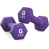 GRIFEMA Set of 2 dumbbells | Non-slip, iron core and neoprene coating &ndash; anti-roll, ergonomic