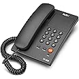 Hello ! TF-500 Basic Corded Landline Phone for intercom and EPABX Desk & Wall Mountable (Black)