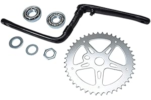 MOTODAK Pedalier bmx monobloc 44dts argent (ensemble avec cuvettes) d1/2