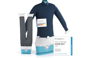 ‎CLEANMAXX CLEANmaxx automatischer Hemdenbügler inklusive Hosenaufsatz | Bügler für Hemden, Blusen & Hosen, schonender als Wäschetrockner und Bügeleisen | Trocknen und in Minuten knitterfrei [hellblau]