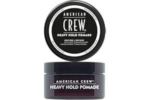 ‎AMERICAN CREW AMERICAN CREW – Heavy Hold Pomade, 85 g, Stylingpomade für Männer, Haarprodukt mit extrem starkem Halt, Stylingprodukt für Frisuren mit viel Glanz, wasserbasiert