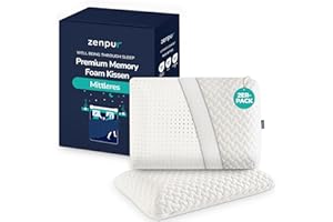 ‎ZENPUR ZenPur Nackenstützkissen 2er-Set 40x60-13cm Memory Foam Kopfkissen - Ergonomisches Schlafkissen für Nacken und Schulter, Oeko-TEX Zertifiziert