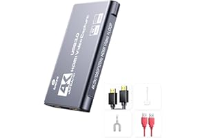 biaze TH9 Video Capture Card,4K Lighting to HDMI auf USB3.0 Full HD für Gaming, Live- Übertragungen Recorder Gerät, kompatibel mit PS5/Switch/Kamera/Windows/Mac Mini 4 System (Hdmi-Hdmi)