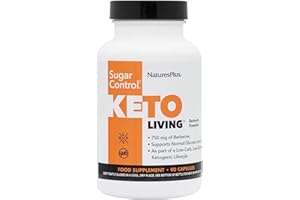 NATURE'S PLUS NaturesPlus Keto Living Sugar Control -Berberine Supplement, Chromium Picolinate, Cinnamon, Herbs - Blood Sugar Control, Metabolism Booster - Gluten Free, Vegan - 90 Capsules