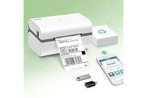 JADENS 3X5 Bluetooth Shipping Label Printer, Thermal Label Printer for Small Packages, Label Maker Machine, Support Windows, Mac, Chromebook, iOS, Android, Compatible with Amazon, Ebay, Etsy, USPS