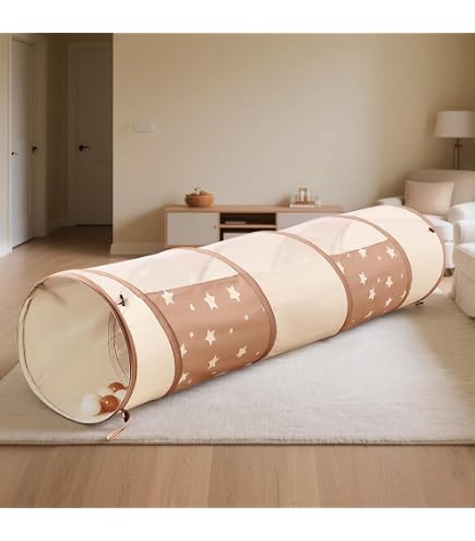 Tunnel Enfant, 180 cm Tunnel Jeux Enfant, Tunnel pour Bebe avec Fenêtres en Maille Respirante, Usage Intérieur & Extérieur( 46 cm) - Jeux - Jouets