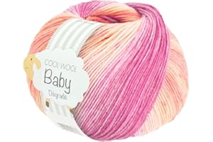 ‎LANA GROSSA LANA GROSSA Cool Wool Baby Degrade | 100% Schurwolle Merino, filzfrei | Handstrickgarn aus 100% Schurwolle (Merino) | 50g Wolle zum Stricken & Häkeln | 220m Garn FB 523