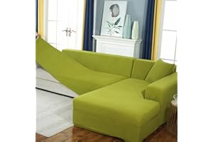 BOLUXIU Housse de canapé, Housse de canapé Extensible d’Angle Housse de canapé Extensible pour 1/2/3/4 Places (Le canapé d’Angle en Forme de L en nécessite Deux)