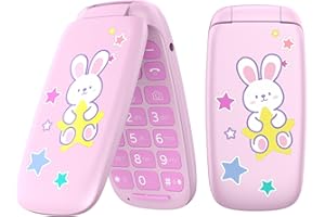 ukuu Klapphandy 1,8" GSM Kinderhandy Dual SIM Mobiltelefon ohne Vertrag mit großen Tasten und Batterie mit großer Kapazität - Rosa