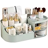 MEGHARSH Makeup Desk Cosmetic Storage Box Organizer with Drawers for Dressing Table,Bathroom Counter, Elegant Vanity Holder f