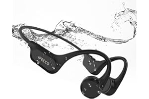 I LOVE E IFECCO IFECCO Waterproof Headphones Swimming Bluetooth - IP68 Waterproof Underwater Bone Conduction Headphones,Wireless Open Ear Headphones with 32G Mp3 Built-in Mic for Sport Running Cycling