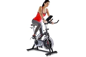 Sportstech Vélo d'appartement ergomètre SX200 avec contrôle via l'application Smartphone + Google Street View | roue d'inertie de 22 kg | capteur de fréquence cardiaque | charge maximale 125 kg