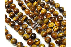 PERLIN Perles œil de tigre - 4 mm - Pierre précieuse naturelle - Pour bijoux, collier, bracelet, bague - G64