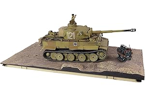 Forces of Valor Waltersons MP-912042D Campaña Tiger I Túnez a Escala 1:32 (Modelo de producción Inicial) Heavy King Tank Diecast Metal Militar Coleccionable, Amarillo Desierto Alemán (Dunkelgelb), 26