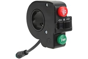 UXSIYA Interruttore del manubrio 3 in 1, interruttore del clacson, spina impermeabile a 5 poli, facilmente sostituibile per scooter elettrico da 10 pollici per KUGOO M4 per M4 PRO