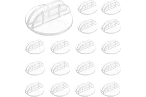 sourcing map 100 Pcs Game Card Stands Paper Board Business Cards Display Holders Plastic 1 Inch Transparent Miniature for Table Number Tags Board Game Menus Labels