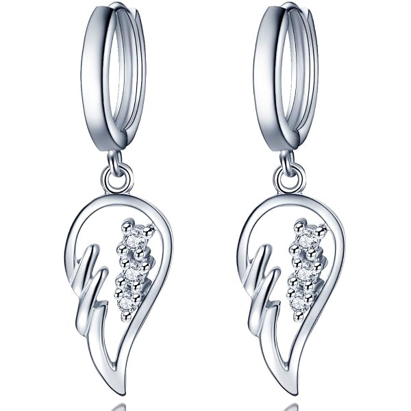 Set De Bijoux Cœur En Argent 925 Et Zircon - Collier + Boucles D'oreilles - Cadeau Femme Fille, élégant Et Brillant