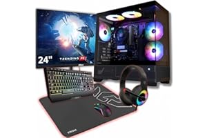 TRENDING PC PC Gaming Completo • TrendingPC • Ryzen 7 5700G 8X 4,60Ghz • 32Gb RAM DDR4 RGB • AMD Radeon 8 Graphics • 1tb m.2 • WiFi 6 & Bluetooth • Monitor 24" 100hz •Windows 11 • Teclado Auriculares y ratón