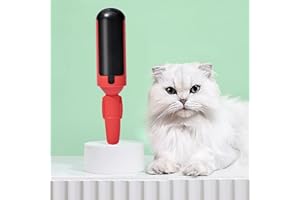 Oursouion Pet Hair Remover,Reusable Hair Remover Brush for Dogs, Cats and More – Easy to Cleaning, Eco-Friendly Pet Fur Remover for Carpets, Furniture, Bedding, Clothes and Sofa Red