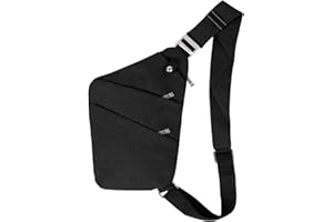 Zercart Anti Theft Sash Sling Crossbody Bag - Flex Chest Bag for Men & Women - Lightweight Satchel for Daily Use, Hiking, Fishing, Camping, Biking