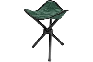 Lairun Trépied De Tabouret De Camping, Portable Compact Poids Léger Tabouret Pliant à 3 Pieds Capacité 220lbs Chaise Pliante pour Le Camping en Plein Air La Chasse La Randonnée La Pêche Le(S-Vert)