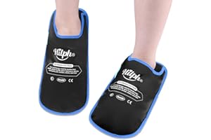 Hilph Calzini refrigeranti chemioterapia, 1 paio di scarpe refrigeranti per chemio, reumatismi, fascite plantare, piedi per terapia chemioterapica, reumatismi, calze di ghiaccio Chemoz, (nero)