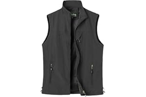 Btmpmcs Mens Outdoor Casual Gilets Quick Dry Fishing Vest Lightweight Sleeveless Jacket Breathable Photography Waistcoat Camping Hunting Top Utility Vest