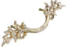 SUMNACONFR Sumnacon 5pcs Poignée de porte vintage Bouton de Porte de Placard rétro,décorer le Tiroir, la Commode, Placard, Meuble etc. (dorée)