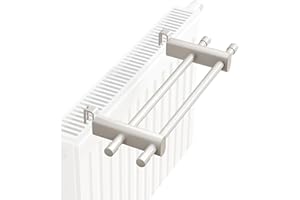 MOGUGO Handtuchhalter Heizkörper, Handtuchhalter Heizung, Handtuchhalter für Heizkörper, Heizkörper Handtuchhalter Weiß, Heizung Handtuchhalter, Handtuchhalter Heizung Einhängen 50cm White (50cm)