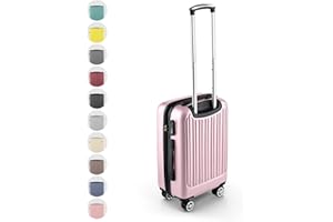 Easy Move ABS Hartschalenkoffer - Ergonomisch & Sicher - Kleiner Trolley Koffer mit 360° Rädern, Zahlen-Schloss - Rollkoffer, Reisekoffer Klein (Pink, 54cm)