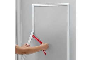 Hungbak Peel and Stick Chair Rail Panel Molding Finish Trim for Home Decoration & Wall Protection (Paintable White, 3m x 2.7cm)