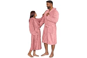 Dolce Vari 100% Egyptian Cotton Bathrobe Extra Absorbent 650 GSM Soft Terry Toweling Luxury Dressing Gown With Big Pockets & Belt Soft Bathrobe