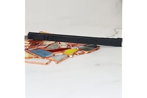 PIAOLGYI Stained Glass Copper Foiling Tool,Hand Foiler 1/4" Foil Crimper,Stained Glass Hand Foiler 1/4 "(Don't Include Glass)