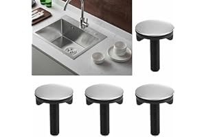 AUSWALAR 4 PCS Stainless Sink Hole Cover Sink Tap,Sink Blocker Leak-Proof for Home Kitchen and Bathroom Sink Decoration