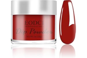 EODCI 1 Oz/28g Poudre à Ongles, Rouge Poudre Acrylique Français Kits, Super Fin Dipping Poudre pour Nail Art Manucure DIY Salon DIY Manucure Cadeaux de Noël